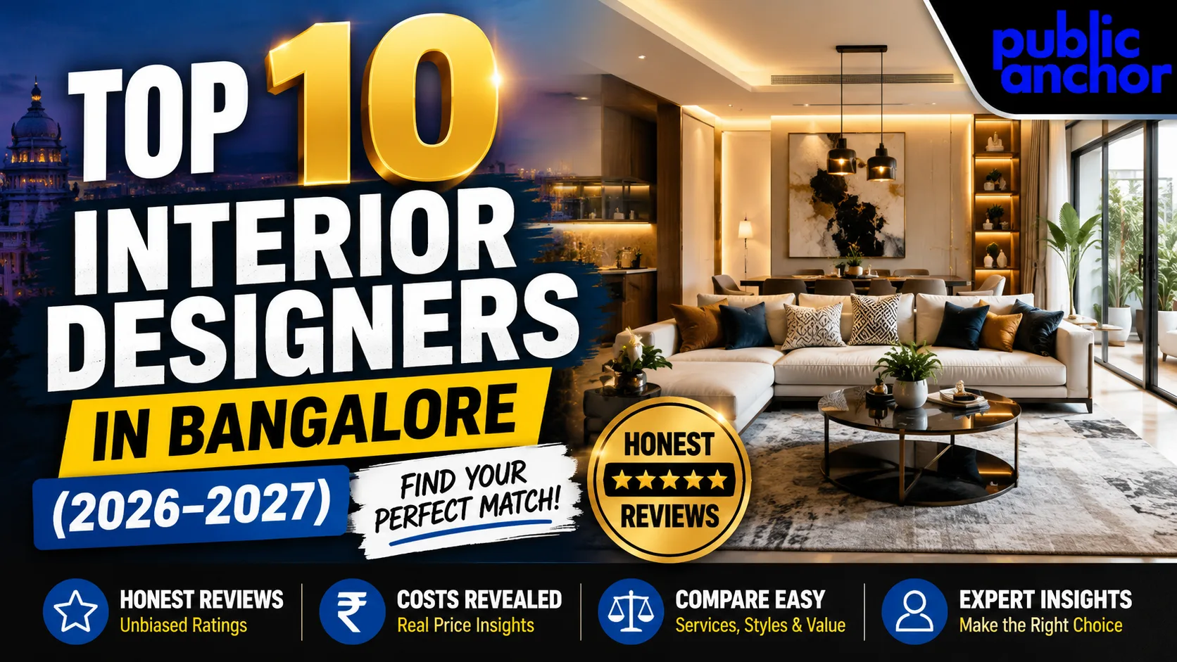 Top 10 Interior Designers in Bangalore (2026–2027): Honest Reviews, Costs, Comparisons & Expert Insights